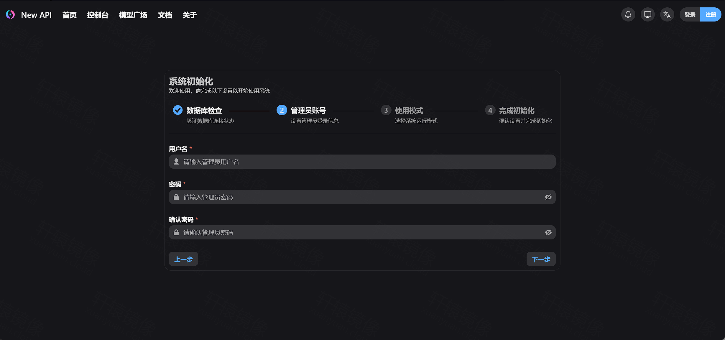 new-api 设置密码